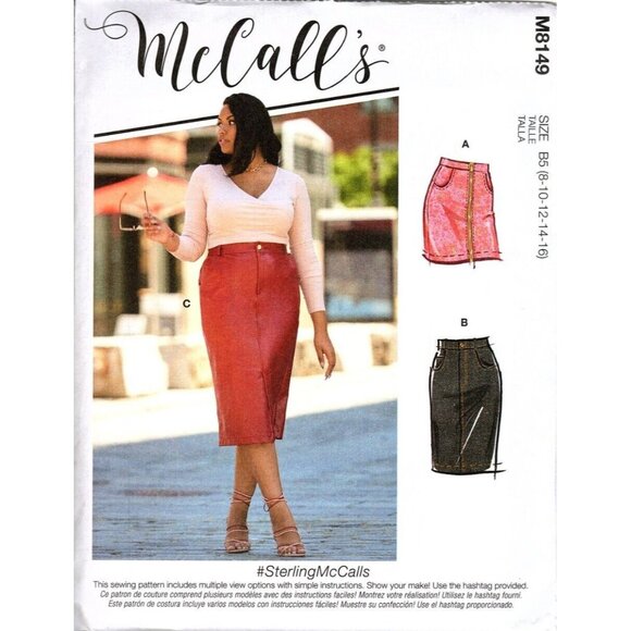 McCall's M8149 Misses 8 to 16 Pencil Skirt Uncut Sewing Pattern - Picture 1 of 2